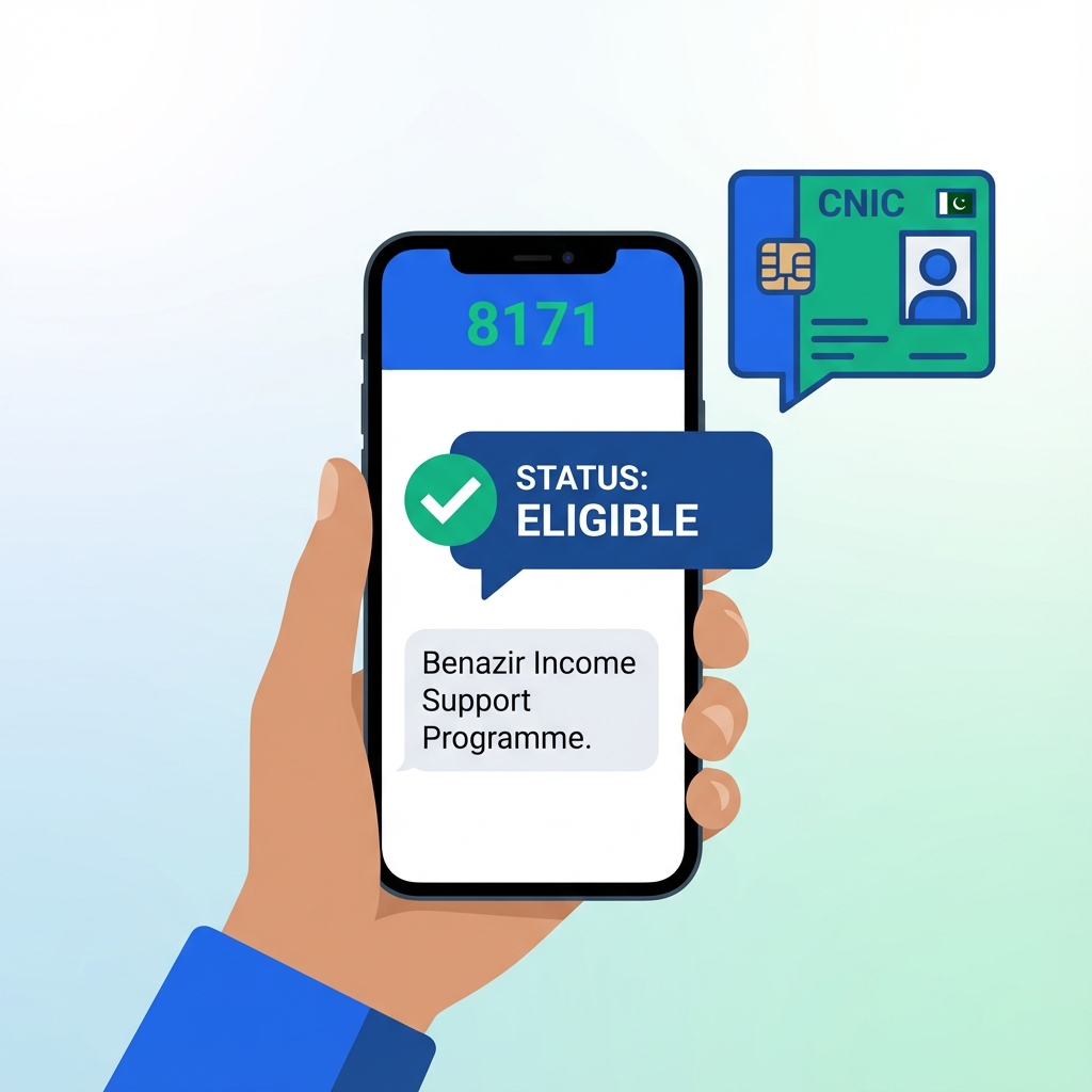 Check BISP Status via SMS 8171